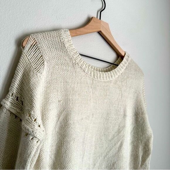 WILDFOX cream distressed sweater - Picture 6 of 6
